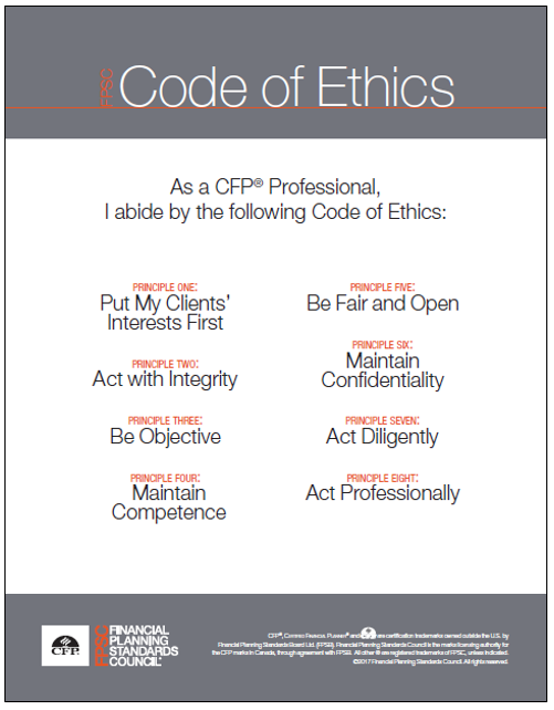 code of ethics cfp professional 07162018